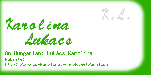 karolina lukacs business card